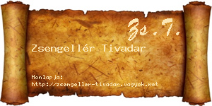 Zsengellér Tivadar névjegykártya